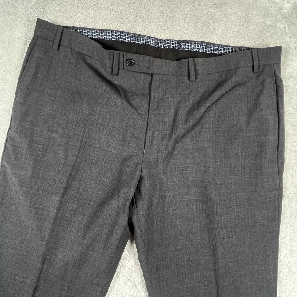 Ralph Lauren Dress Pants Men 42x30 Grey High Performance Wool Stretch Flat Front